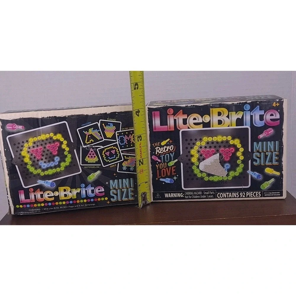 Mini Size Lite Brite Touch Kids' Light-Up Game Toy 92 Pieces Set Of 2
